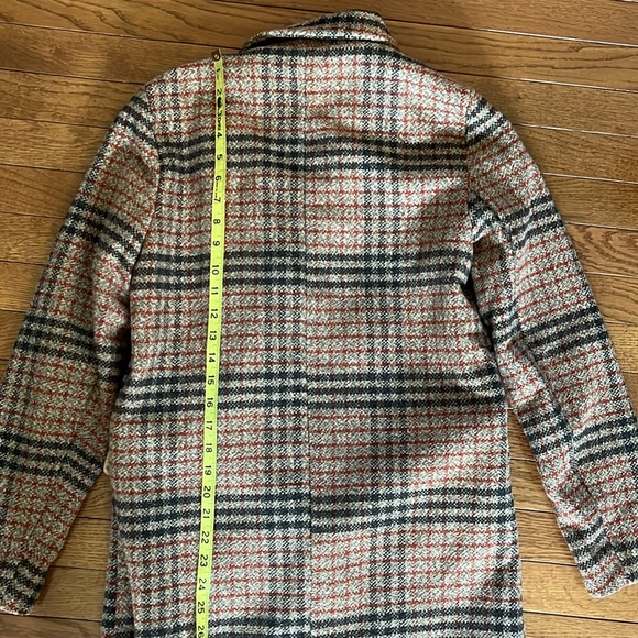 Wonderful Retro Plaid Wool-Blend Coat Size Small - Picture 11 of 16